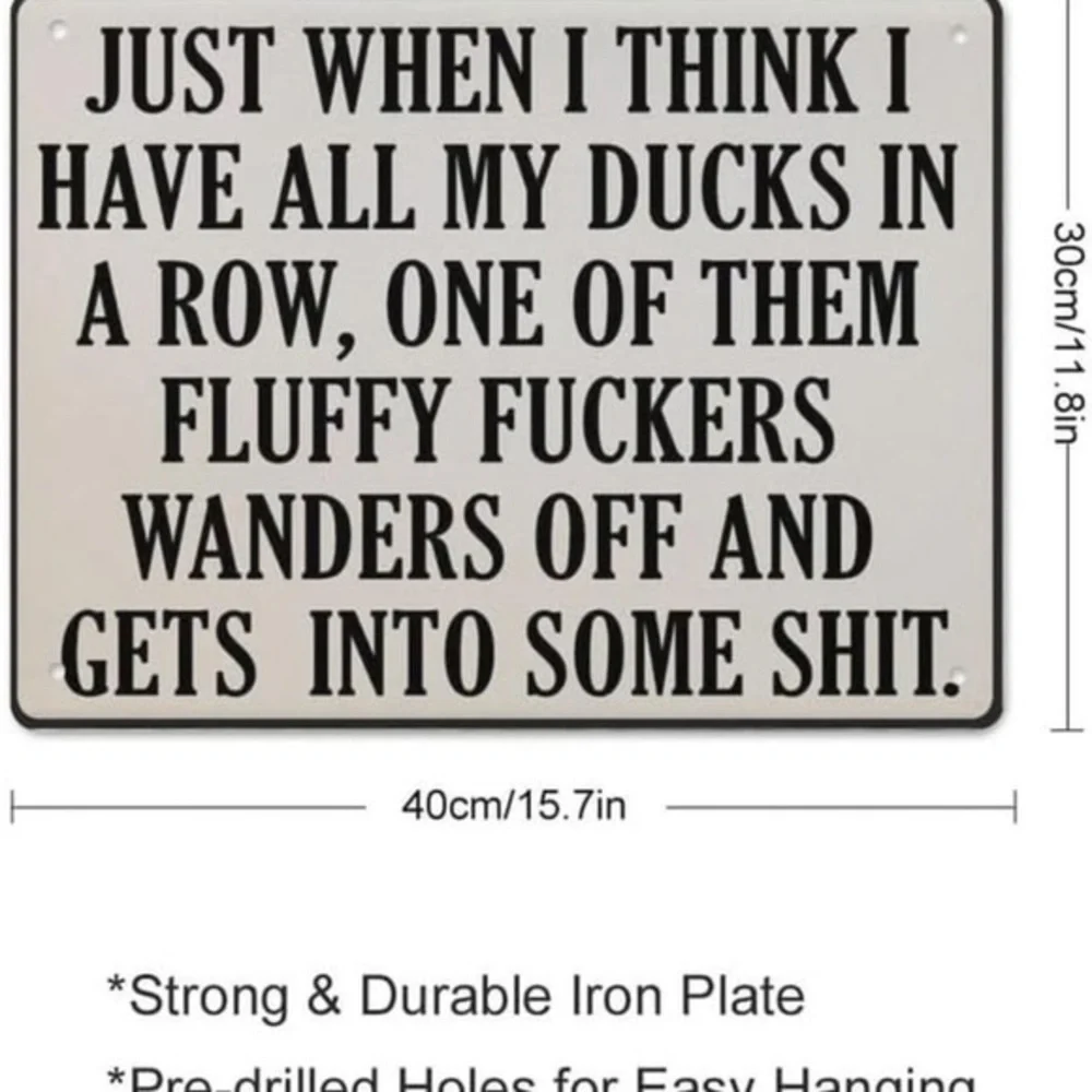 Funny Duck Metal Tin Wall Sign 8x12 Inch ~Host Pick~ - Picture 2 of 7